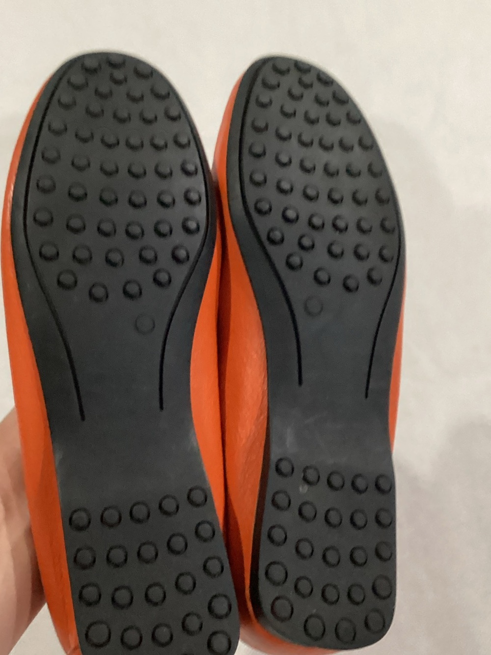 FS/NY Women’s Orange Leather Tassel Moccasins - Comfort made in Italy size 8 - Picture 4 of 4